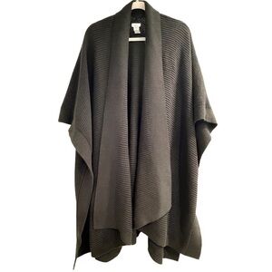 J Jill Wrap / Ruana One Size Black